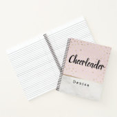 Persoonlijke Cheerleader - roze gouden en marmerba Notitieboek (Binnen)