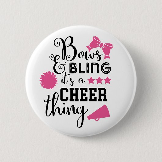 Persoonlijke Cheerleading Ronde Button 5,7 Cm (Voorkant)