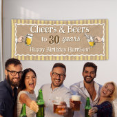 Persoonlijke Cheers & Beers Verjaardagsbanner Spandoek