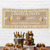 Persoonlijke Cheers & Beers Verjaardagsbanner Spandoek