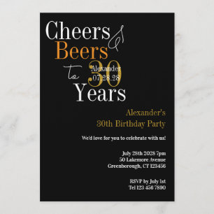 Persoonlijke Cheers en Bieren 30e Verjaardagsfeest Kaart
