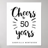 Persoonlijke Cheers tot 50 jaar Poster (Voorkant)
