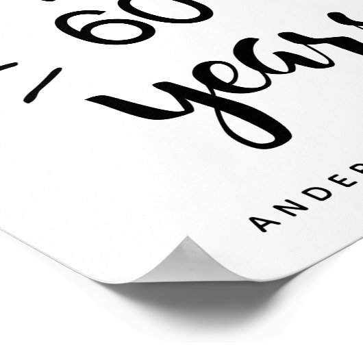 Persoonlijke Cheers tot 60 jaar Poster (Hoek)