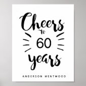 Persoonlijke Cheers tot 60 jaar Poster (Voorkant)