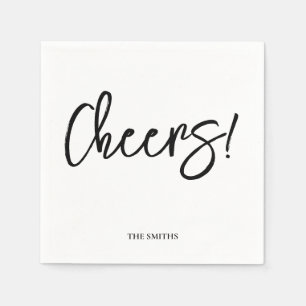 Persoonlijke Cheers Trouw Rustieke Handlettering Servet