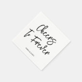 Persoonlijke Cheers Trouw Rustieke Handlettering Servet (Hoek)