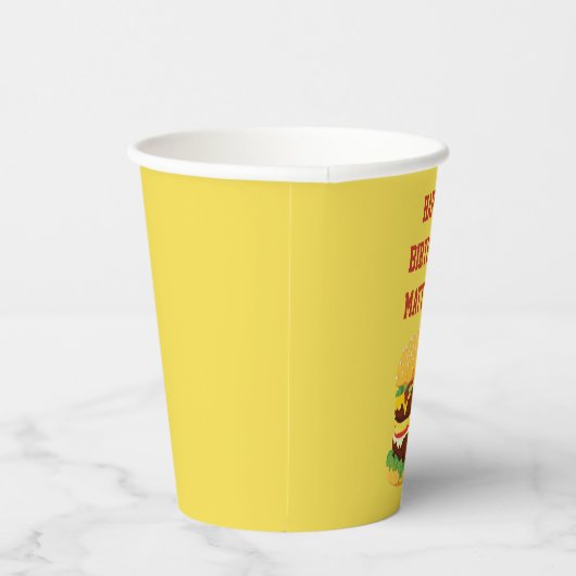 Persoonlijke Cheeseburger Party Papieren Bekers (Rechts)