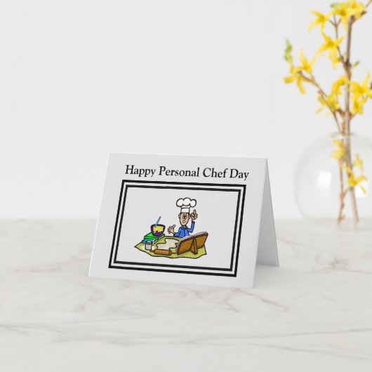 Persoonlijke Chef Appreciation Day Kaart (Gele Bloem)