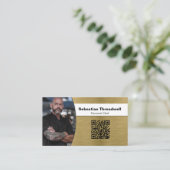 Persoonlijke Chef Borgepenseld Brass Custom Photo  Visitekaartje (Staand voorkant)