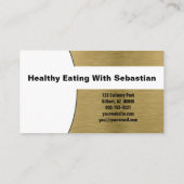 Persoonlijke Chef Borgepenseld Brass Custom Photo  Visitekaartje (Achterkant)