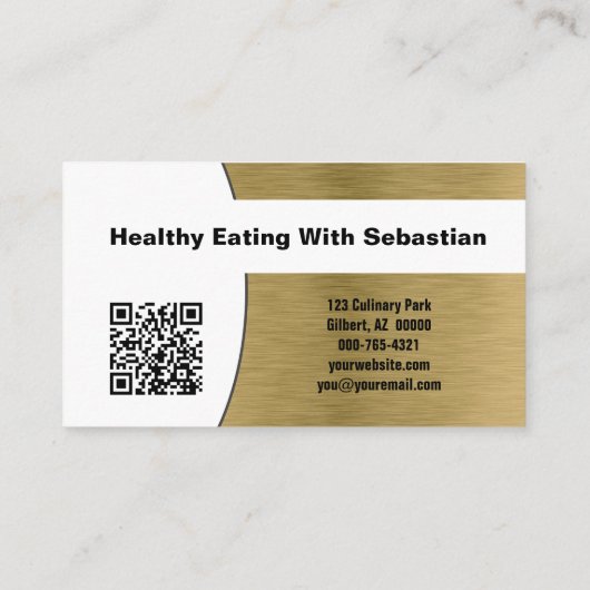 Persoonlijke Chef Borgepenseld Brass Custom Photo  Visitekaartje (Achterkant)