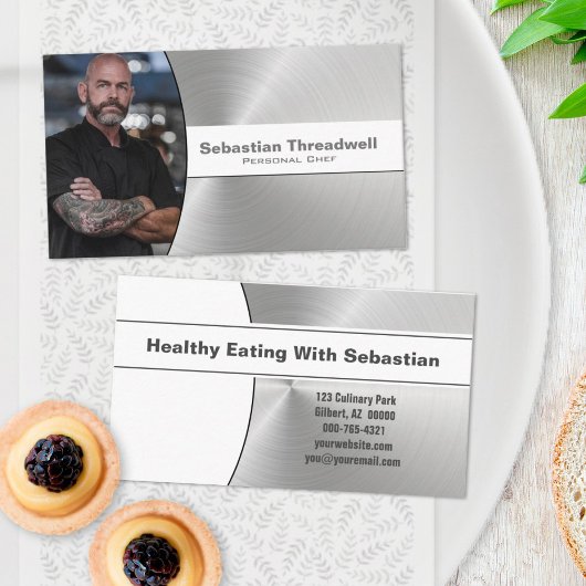 Persoonlijke Chef Borstelstaal Aangepaste foto Visitekaartje