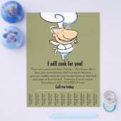 Persoonlijke chef/catering brochure flyer (Enkel)