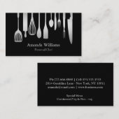 Persoonlijke Chef Catering Kitchen Silver Utiers Visitekaartje (Voorkant / Achterkant)