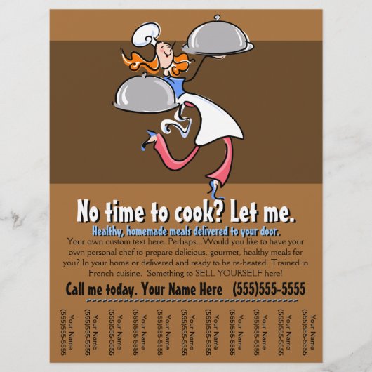 Persoonlijke chef.Catering.Vooraf gemaakte maaltij Flyer (Voorkant)