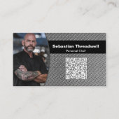 Persoonlijke chef diamantplaat aangepaste foto QR- Visitekaartje (Voorkant)