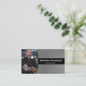 Persoonlijke chef Diamantplaat Aangepaste foto Visitekaartje (Staand voorkant)