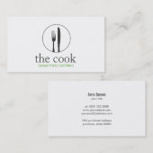Persoonlijke Chef Elegant Catering Simple Modern Visitekaartje (Voorkant / Achterkant)