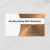 Persoonlijke Chef Faux, geborsteld Koper Aangepast Visitekaartje (Achterkant)