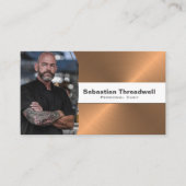 Persoonlijke Chef Faux, geborsteld Koper Aangepast Visitekaartje (Voorkant)