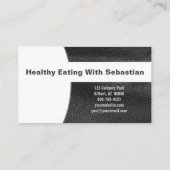 Persoonlijke Chef Faux Leather Custom Foto QR Code Visitekaartje (Achterkant)