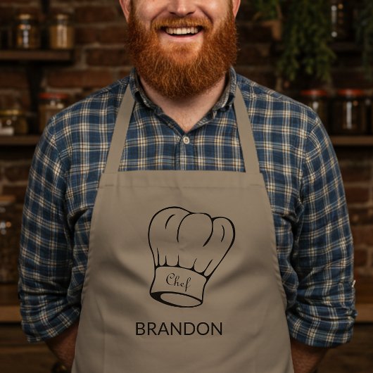 Persoonlijke chef-hoed grillen lang schort