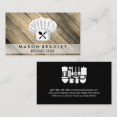 Persoonlijke Chef Houten Paneel Visitekaartje (Voorkant / Achterkant)