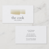 Persoonlijke Chef Knife Catering Class Instrution Visitekaartje (Voorkant / Achterkant)