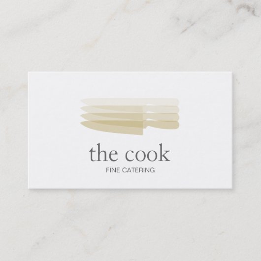 Persoonlijke Chef Knife Catering Class Instrution Visitekaartje (Voorkant)