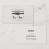 Persoonlijke Chef Knife in eenvoudige en moderne v Visitekaartje (Voorkant / Achterkant)