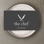 Persoonlijke Chef Knife Logo Eenvoudige culinaire  Visitekaartje