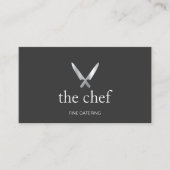 Persoonlijke Chef Knife Logo Eenvoudige culinaire Visitekaartje (Voorkant)