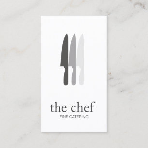 Persoonlijke Chef Knife Logo Eenvoudige culinaire  Visitekaartje