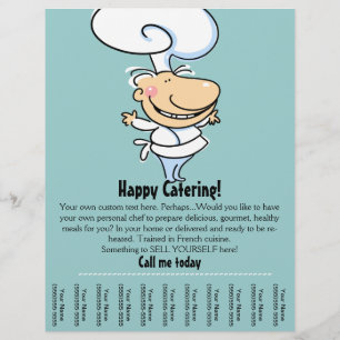 Persoonlijke chef-kok-/cateringpromotiefamer flyer