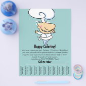 Persoonlijke chef-kok-/cateringpromotiefamer flyer (Enkel)