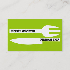 Persoonlijke chef-kok minimalistische lime groen w visitekaartje