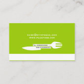 Persoonlijke chef-kok minimalistische lime groen w visitekaartje (Achterkant)