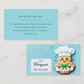 Persoonlijke chef-kok schattige koekjeskok visitekaartje (Voorkant / Achterkant)