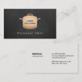 Persoonlijke Chef Koper Koken Pot Catering Logo Visitekaartje (Voorkant / Achterkant)