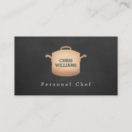 Persoonlijke Chef Koper Koken Pot Catering Logo Visitekaartje