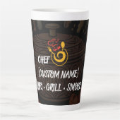 Persoonlijke chef latte mokken & kopjes cadeau (Voorkant)
