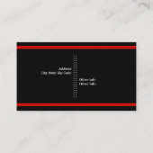 Persoonlijke chef minimalist zwart, wit, rood visitekaartje (Achterkant)