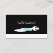 Persoonlijke chef minimalistisch visitekaartje zwa (Achterkant)