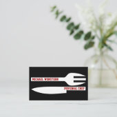 Persoonlijke chef minimalistisch visitekaartje zwa (Staand voorkant)