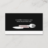 Persoonlijke chef minimalistisch visitekaartje zwa (Achterkant)