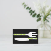 Persoonlijke chef minimalistisch visitekaartje zwa (Staand voorkant)