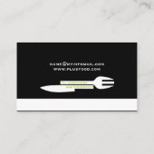 Persoonlijke chef minimalistisch visitekaartje zwa (Achterkant)