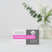 Persoonlijke chef-minimalistische grijze, witte, w visitekaartje (Staand voorkant)