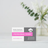 Persoonlijke chef-minimalistische grijze, witte, w visitekaartje (Staand voorkant)