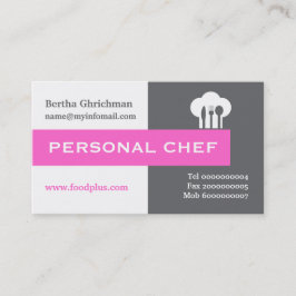 Persoonlijke chef-minimalistische grijze, witte, w visitekaartje